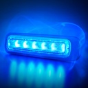 Dark Knight LED-flitser 6-LED Blauw - Donkere Lens