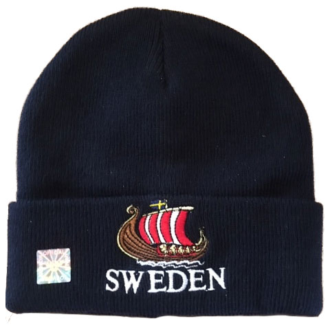 Beanie Sweden white grey