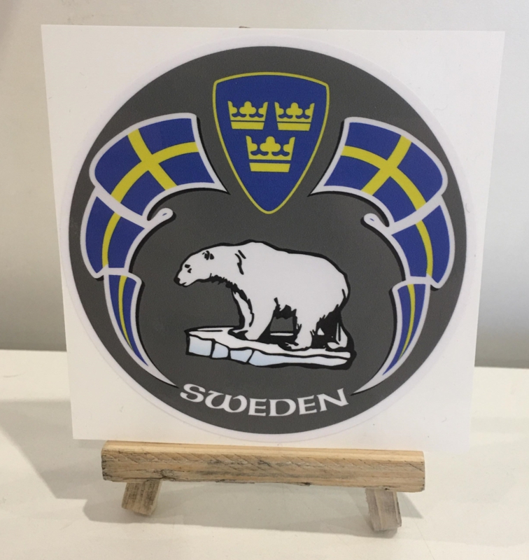 Sticker sweden Ijsbeer op ijsschots