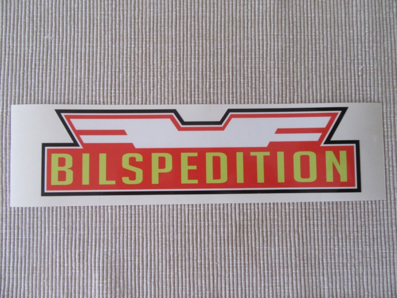 Laminated sticker Bilspedition Sweden