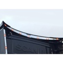 Stainless Steel top strip with 7 led Scania next gen R and S Highline (above against spoiler)