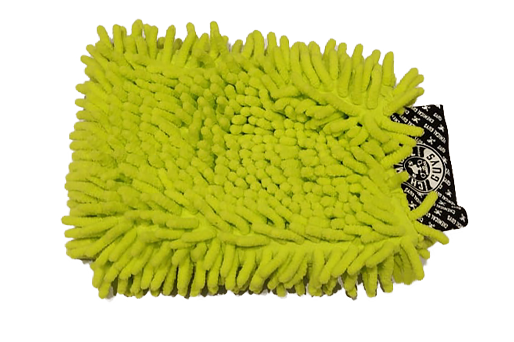 Chenille microfiber premium scratch-free wash mitt - Green 