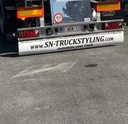 Mudflap sn truckstyling white with black lettering