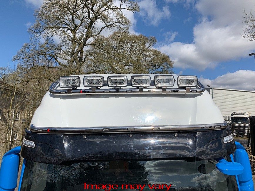 VisorBar Aluminum Iveco S-WAY AS - Wide - 5 White LED