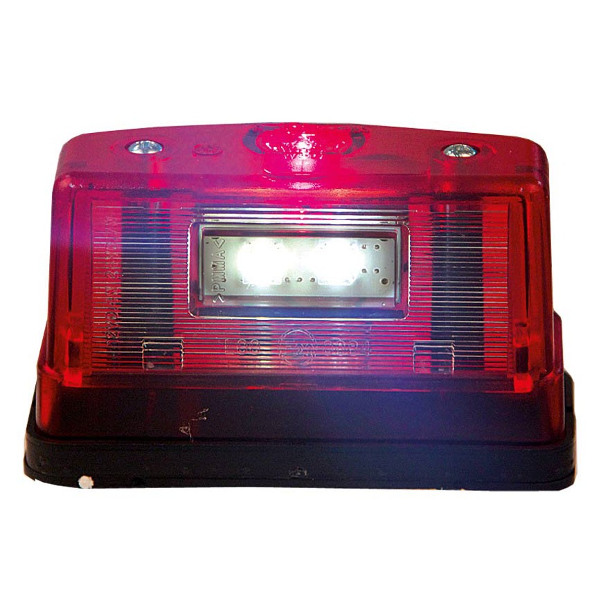 KENTEKENPLAATLICHT 2-LED ROOD 12/24V