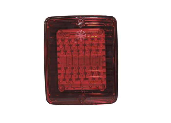 IZELED MISTLICHT MET ROOD LAMPGLAS