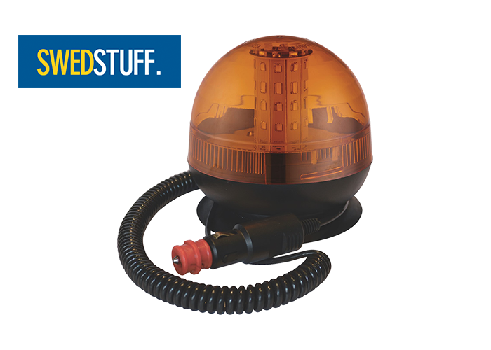 Swedstuff Beacon Warning Light 128mm - Magnetic + Cig Plug Adapter