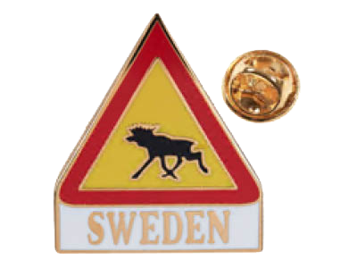 Pin - Warning Sweden Moose