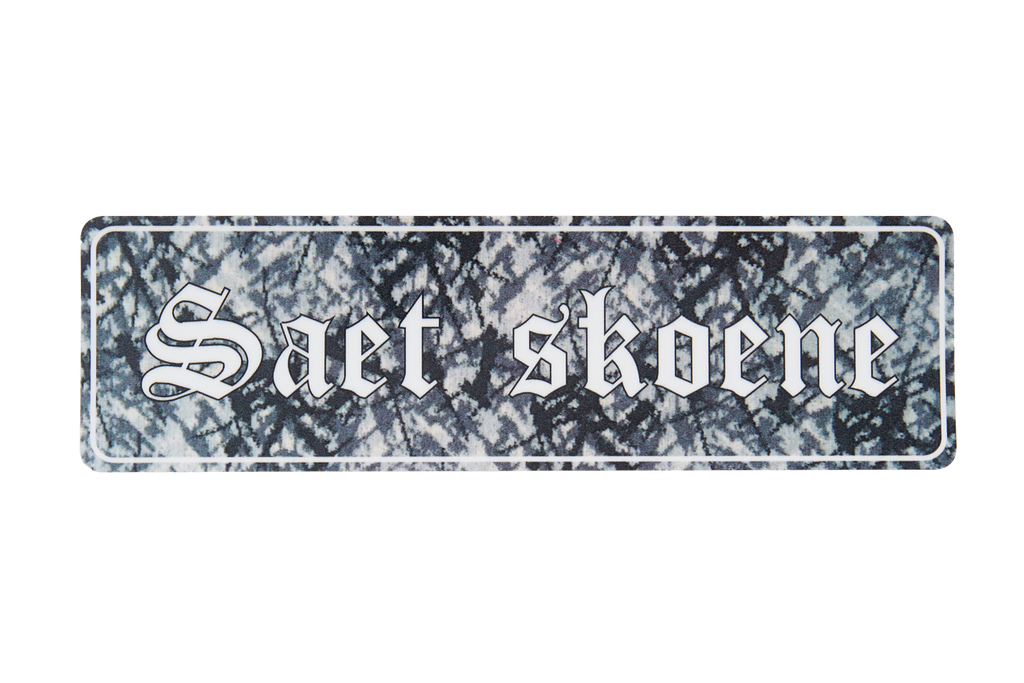 sticker -  Saet Skoene - grijze pluche