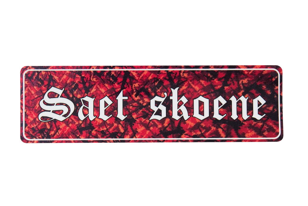 sticker -  Saet Skoene - rode pluche