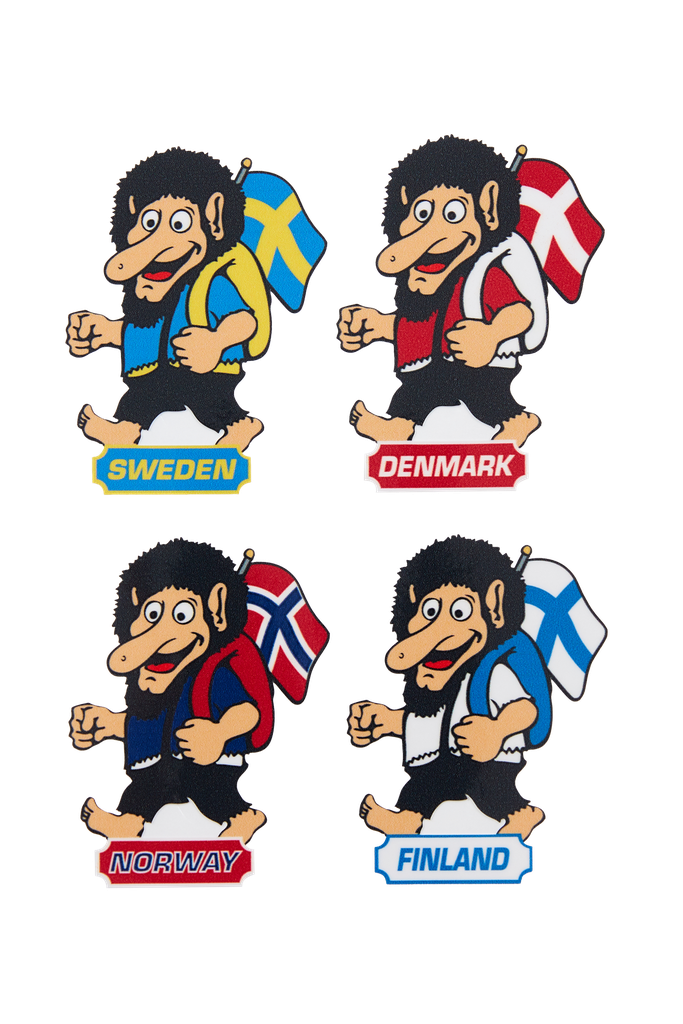 Aufkleberset - Scandi-Trolls Set mit 4 Aufklebern