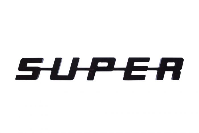 SUPER logo kunststof - Zwart