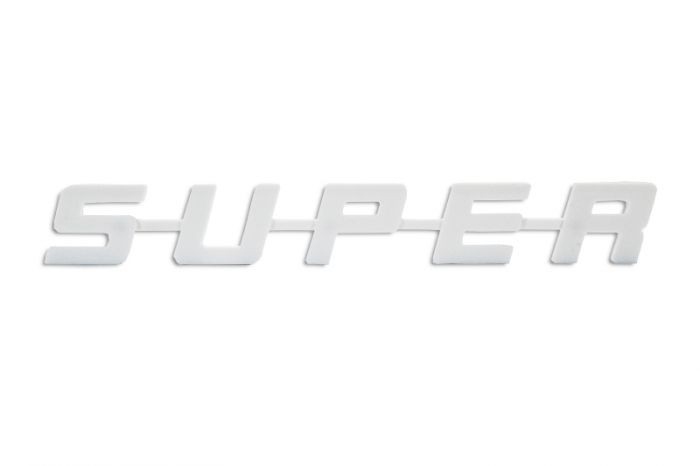 SUPER logo kunststof - Wit