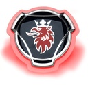 Scania grille LED logo - rood