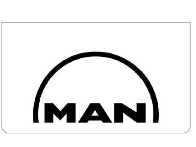 White front bumper flap MAN in Black