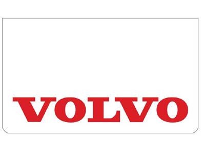 Mudflap for Volvo | White with Red Print | 60x35cm