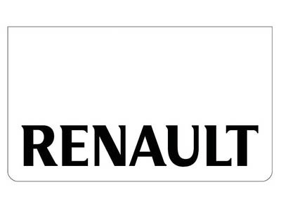 Mudflap for Renault | White with Black Print | 60x35cm