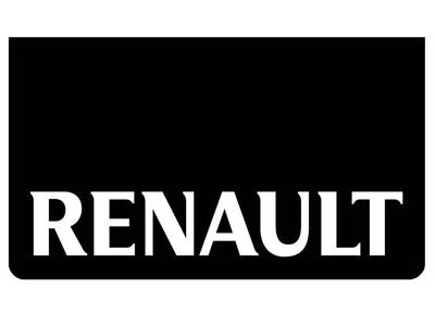 Mudflap for Renault | Black with White Print | 60x35cm