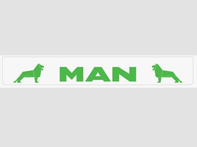 White rear bumper flap MAN in green