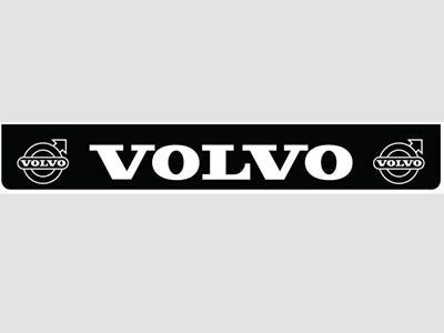 KUNSTSTOF ZWARTE SPATLAP MET VOLVO WIT | 2380X350MM