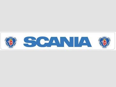 Mudflap Rear Bumper for Scania | White with Blue Griffin Print | 238x35cm