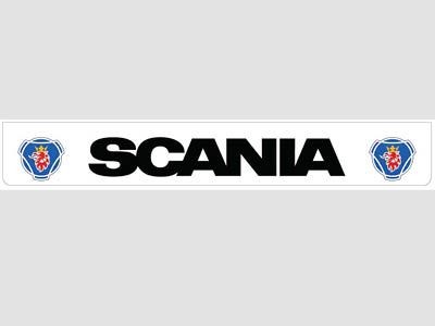 White rear mudflap Scania with Black griffin imprint