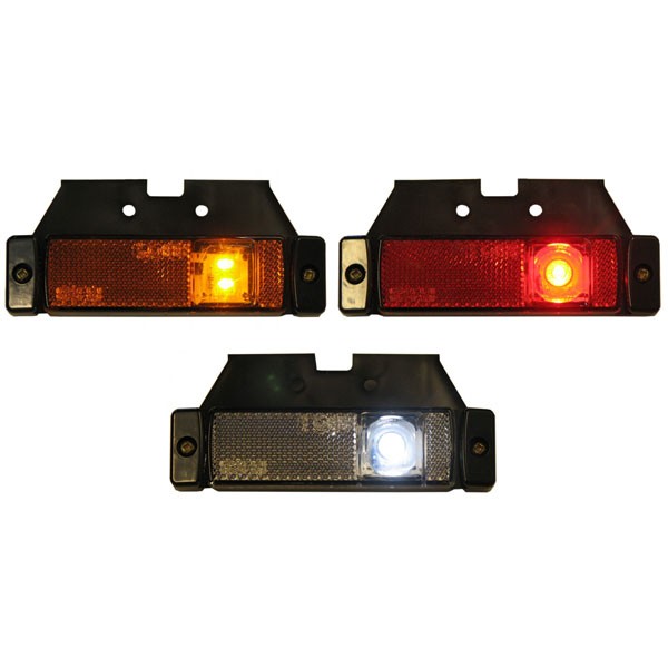 Side marker LED with base 12-24v orange