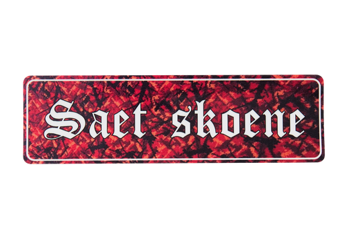 [500358] sticker -  Saet Skoene - rode pluche