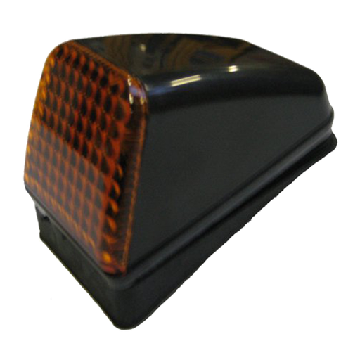 [58001012A-LED] LED Roof Marker Light - Flat Rubber - Amber Lens