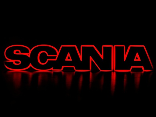 [463240875R] Scania LED lightbase for Scania (grill) logo "Red"