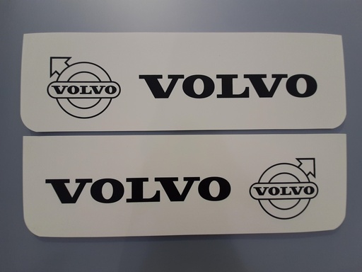 [46510512] Front Mudflap Set for Volvo | White with Black Print | 60x18cm