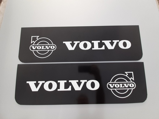 [46510513] Front Mudflap Set for Volvo| Black with White Print | 60x18cm