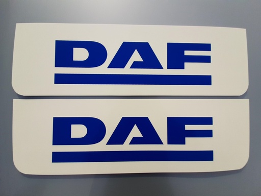 [46510515] Front Mudflap Set for DAF | White with Blue Print | 60x18cm