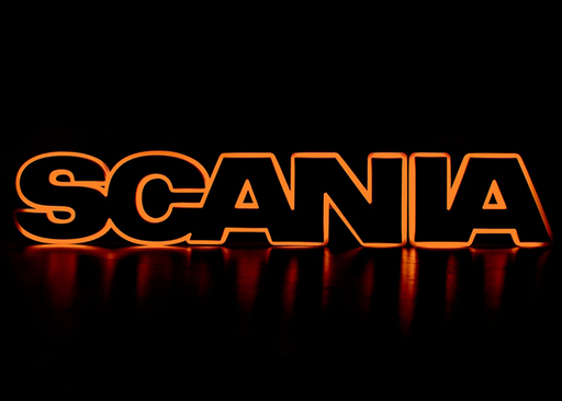 [463240875O] SCANIA letters LED - oranje