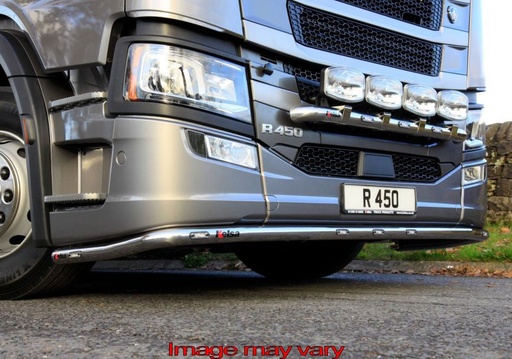 [82SLA21/W] LoBar Aluminum - Scania R/S NextGen Medium Bumper - 5 White & 2 Amber LED