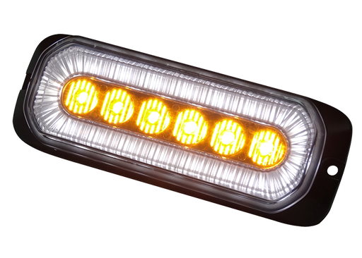 [4635014AW] AMBER LED FLITSER MET WIT POSITIELICHT