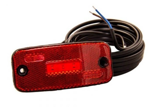 [5810131] LED sidemarker light 12-24v + 5m cable red