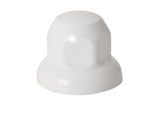 [31101312W] (32mm) Plastic white wheel nut caps (20 pieces)