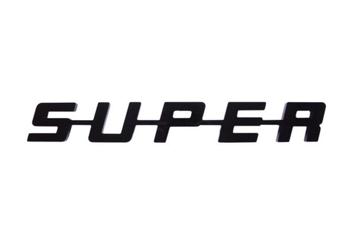 [50SUPER-Z] SUPER logo kunststof - Zwart