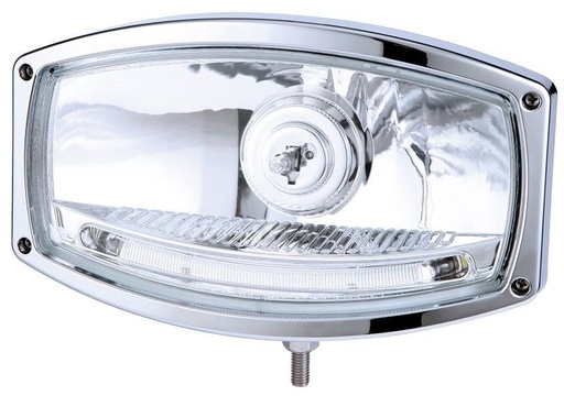 [46351600] Driving Light 1600 Chrome with clear glass + LED parking light