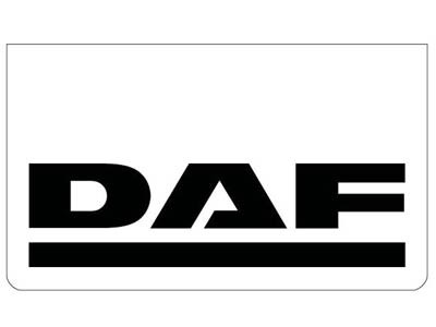 [46500517] Mudflap for DAF | White with Black print | 60x35cm