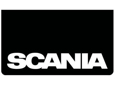 [46500523] Mudflap for Scania| Black with White Print | 60x35cm