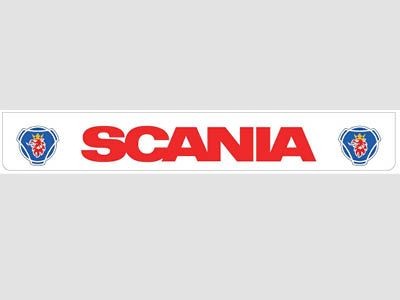 [46500926] Mudflap Rear Bumper for Scania | White with Red Griffin Print | 238x35cm