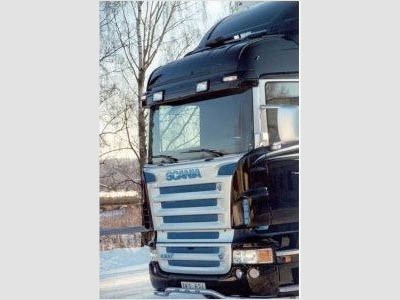 [75141872] Acrylic Screen for Sunvisor Scania 4 + R-series Topline | Cutouts for 2 Position Lights & 2 Headlights